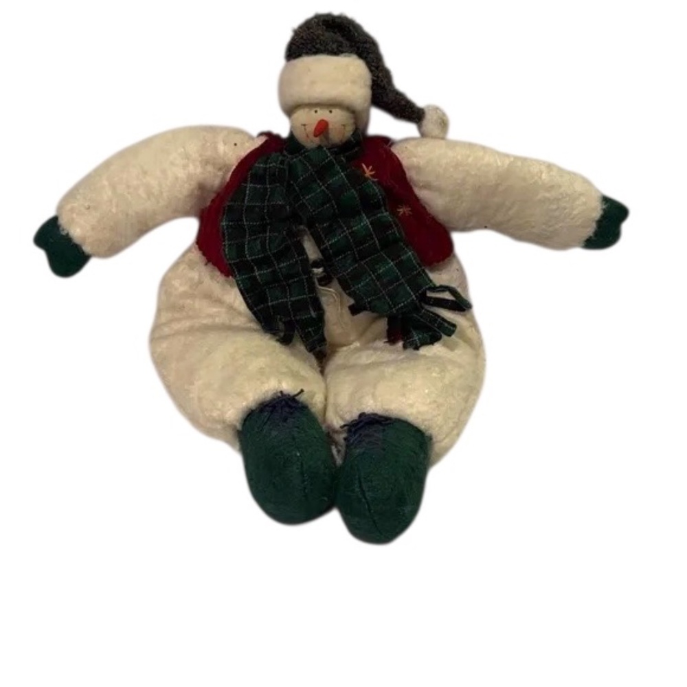 Festive Snowman Plush with Scarf